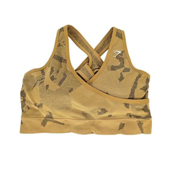 Gymshark Adapt Yellow Camo Bra and Shorts Set S/M - Picture 3 of 10